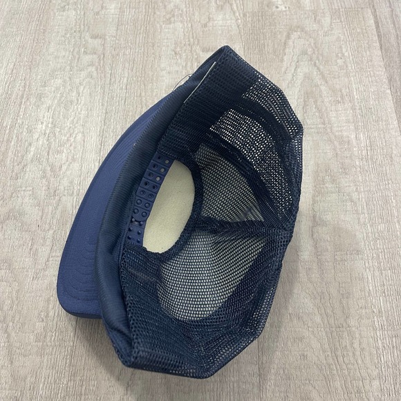 VINTAGE 1980s Old Timers Baseball Association Trucker Snapback HAT 80s Blue - Picture 4 of 5